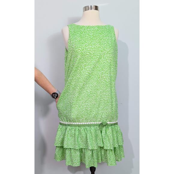 Evelyn Pearson Green 60s-Does-20s Mini Dress - Picture 5 of 8